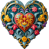 Heart with flowers