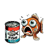 Funny canned fish design