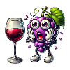 Funny wine grape design