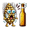 Funny beer hops design