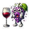 Funny wine grape design