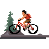 Fahrradfahrer Pixel Art