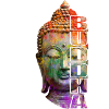 Regenbogen Buddha
