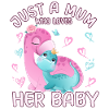 Mother Brontosaur Love Baby Dinosaur