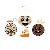 Chef with dough joy