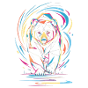 Bear Abstract Art