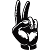 Peace Hand Design Plain