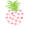 Flamant rose ananas