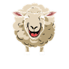 Funny Laughing Sheep Cartoon