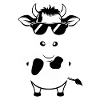 Cool cow with sunglasses