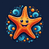 Laughing funny starfish