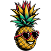 Pineapple with Sunglasses