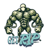 Funny Pun Saying Muscular Zombie