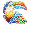 Toucan exotique en mosaïque