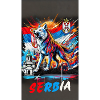 Serbia wolf national flag design