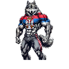 Serbia Wolf Bodybuilding Design