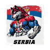 Serbia wolf flag design