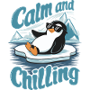 Calm And Chilling Penguin
