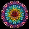 Regnbue Mandala | Chakraer | Prik kunst
