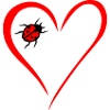 Heart with ladybug