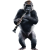 Gorilla Klarinette