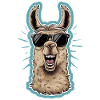 Cool Llama With Sunglasses