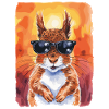 Cool squirrel with sunglasses