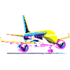 Airplane Cartoon Style