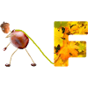 Letter F with chestnut man