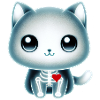 X-Ray cat with heartbeat