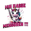 Böses Einhorn, lustiger Spruch