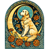 Golden Retriever Moon