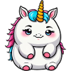 Süßes dickes Einhorn