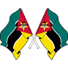 Two flags crossed Mozambique