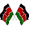 Two flags crossed Kenya