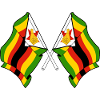 Zwei Flaggen durchquerten Simbabwe