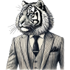 Tiger in a suit