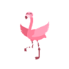 Flamant rose distrait