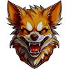 Wild angry pugnacious combative Chihuahua