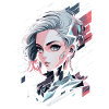 Guerrier cyberpunk futuriste