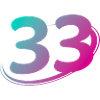 Nummer 33 mehrfarbig