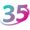 Nummer 35 mehrfarbig