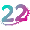 Nummer 22 mehrfarbig