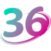 Nummer 36 mehrfarbig