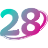 Nummer 28 mehrfarbig