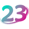 Nummer 23 mehrfarbig