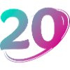Nummer 20 mehrfarbig
