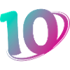 Nummer 10 mehrfarbig