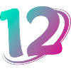 Nummer 12 mehrfarbig