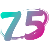 Nummer 75 mehrfarbig